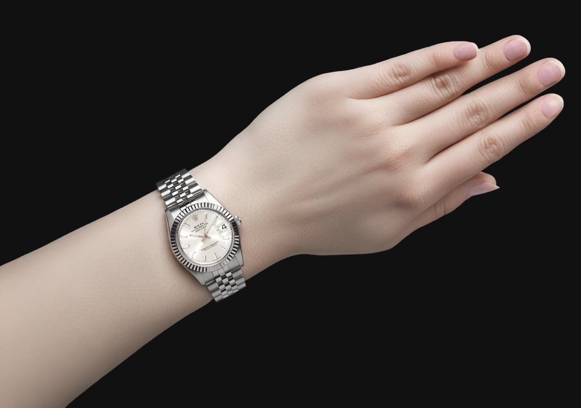 Orologio Rolex Datejust 31mm Argento Luminoso Donna P4