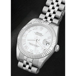 Orologio Rolex Datejust 31mm da uomo con quadrante romano in argento