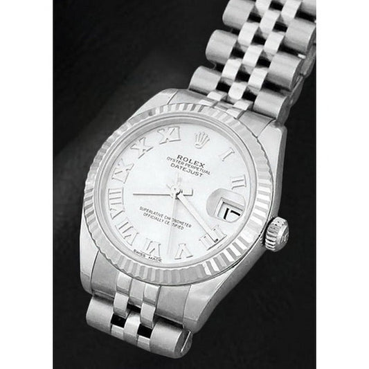 Orologio Rolex Datejust 31mm da uomo con quadrante romano in argento 