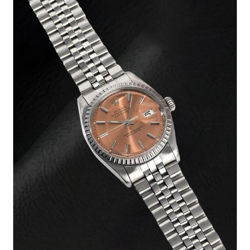 Orologio Rolex Datejust 36 mm in acciaio inossidabile con quadrante color salmone