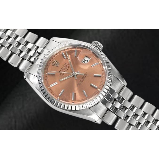 Orologio Rolex Datejust 36 mm in acciaio inossidabile con quadrante color salmone