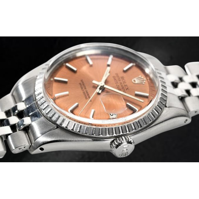 Orologio Rolex Datejust 36 mm in acciaio inossidabile con quadrante color salmone