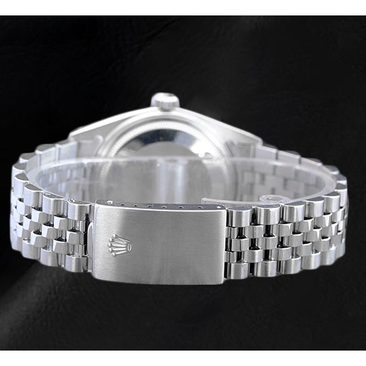 Orologio Rolex Datejust 36 mm in acciaio inossidabile con quadrante verde con diamanti