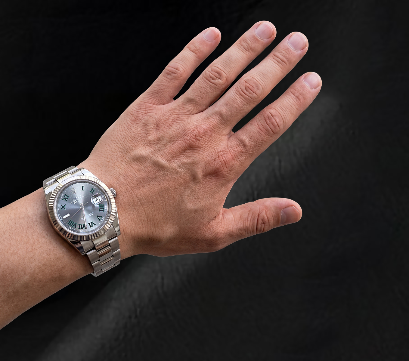 Orologio Rolex Datejust 41 Wimbledon con Quadrante Ardesia in Acciaio Inox