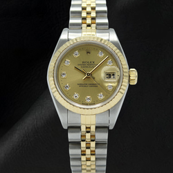 Orologio Rolex Datejust Champagne Diamond Dial 26 mm Anno 2001 Bicolore