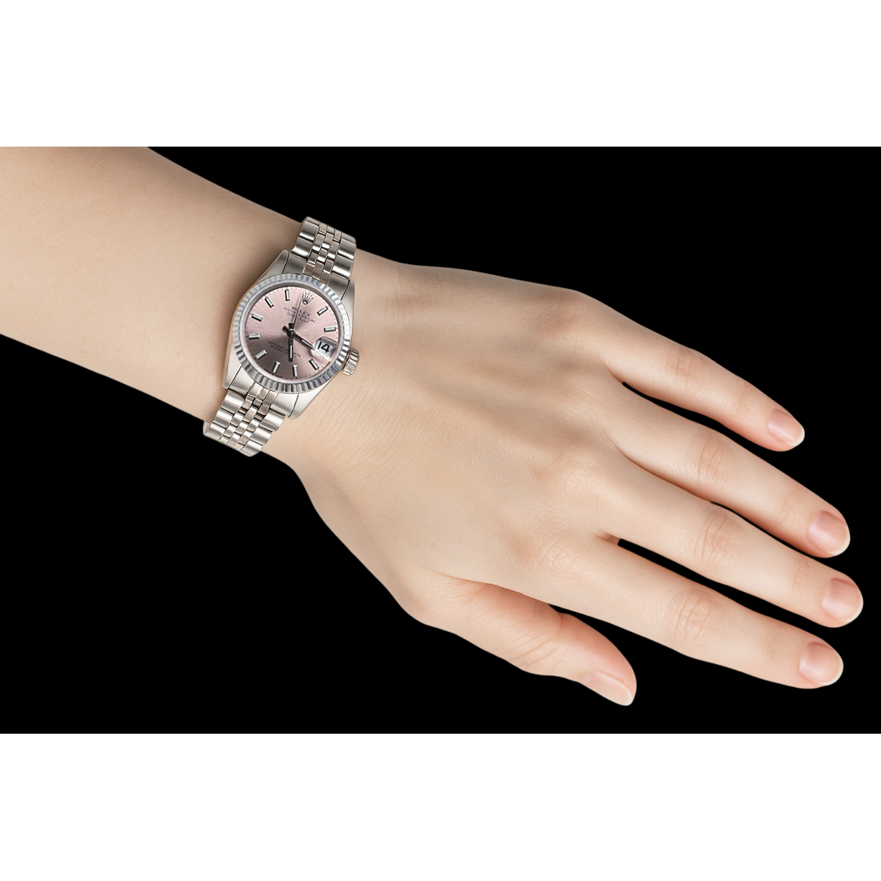 Orologio Rolex Datejust Salmon da 31 mm con quadrante luminoso in acciaio inossidabile