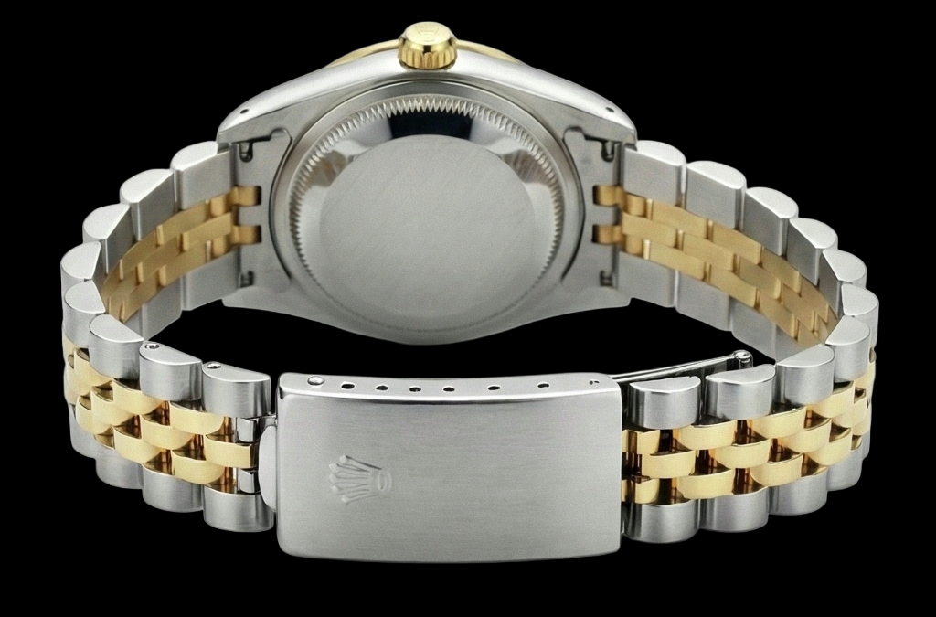 Orologio Rolex Datejust con bracciale in acciaio inossidabile e oro arabo champagne
