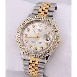 Orologio Rolex Datejust con lunetta a doppia fila di diamanti Datejust