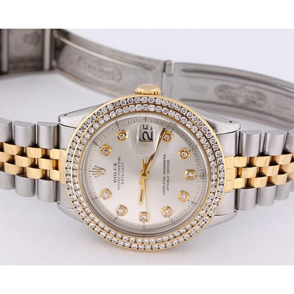 Orologio Rolex Datejust con lunetta a doppia fila di diamanti Datejust
