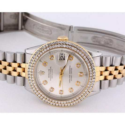 Orologio Rolex Datejust con lunetta a doppia fila di diamanti Datejust
