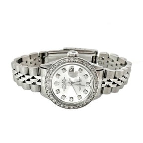 Orologio Rolex Datejust con lunetta in argento