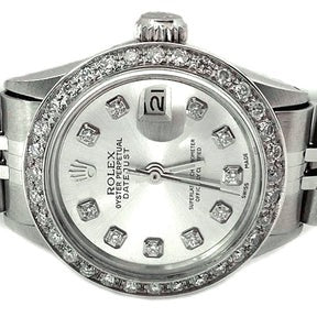 Orologio Rolex Datejust con lunetta in argento
