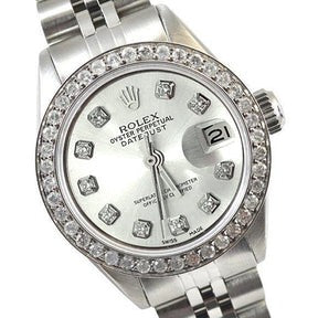 Orologio Rolex Datejust con lunetta in argento