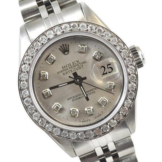 Orologio Rolex Datejust con lunetta in argento
