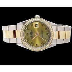 Orologio Rolex Datejust con quadrante arabo Oyster in acciaio inossidabile e oro Impostazione Rapida