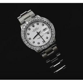 Orologio Rolex Datejust con quadrante bianco personalizzato 