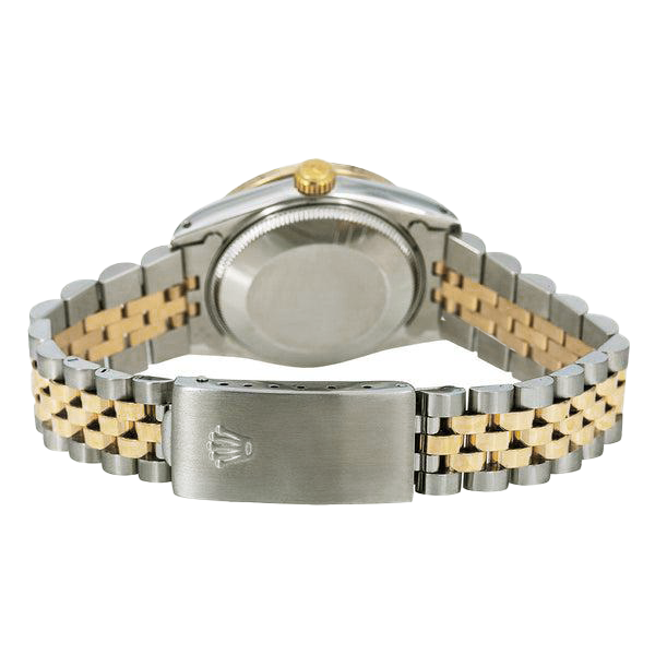 Orologio Rolex Datejust con quadrante color champagne e lunetta in oro e acciaio IMPOSTAZIONE RAPIDA