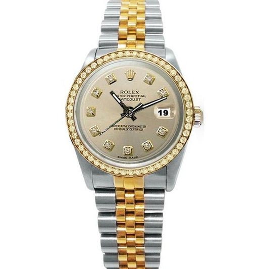 Orologio Rolex Datejust con quadrante in argento bicolore