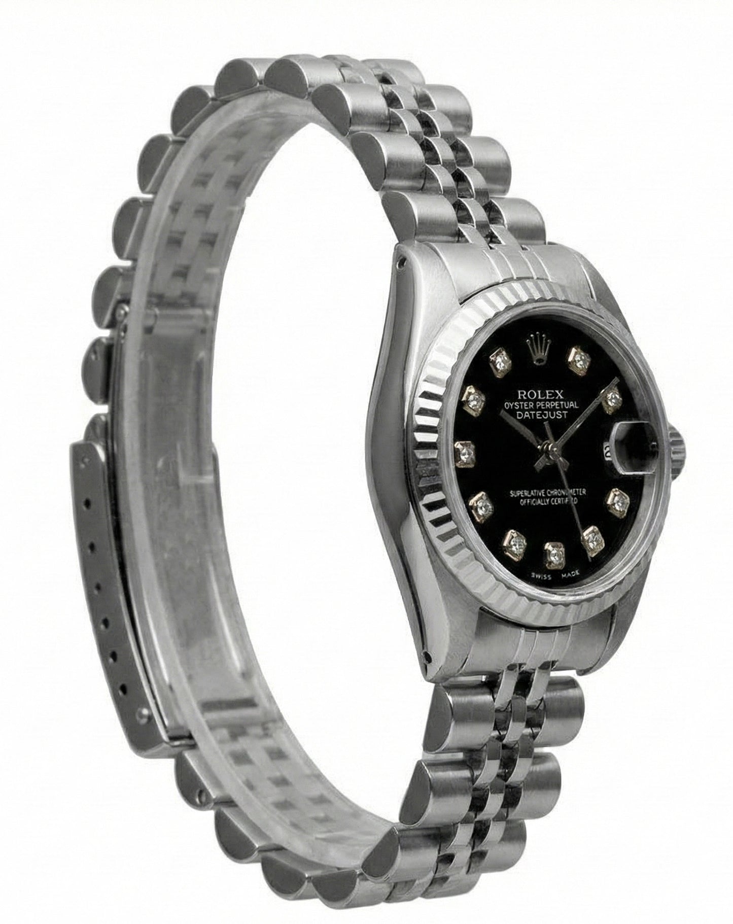 Orologio Rolex Datejust con quadrante in diamanti e bracciale giubileo in acciaio inossidabile