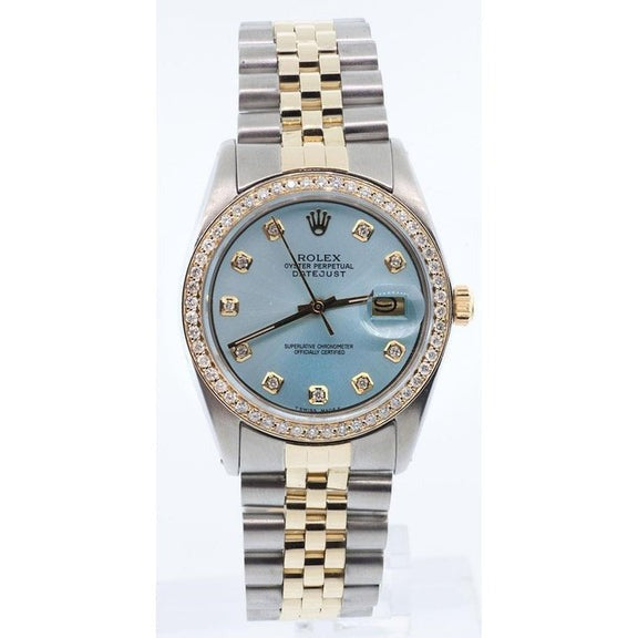 Orologio Rolex Datejust con quadrante in madreperla blu
