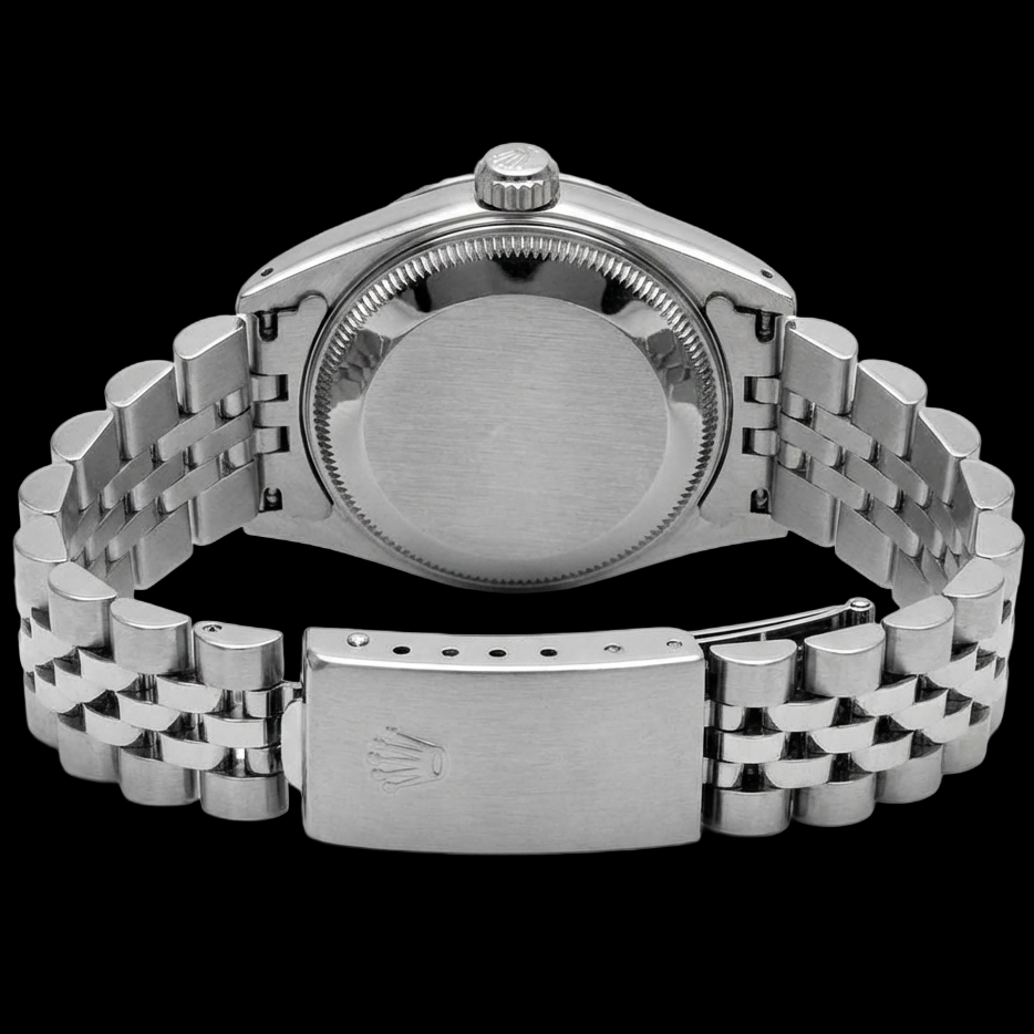 Orologio Rolex Datejust con quadrante romano rosa e bracciale giubileo in acciaio inossidabile