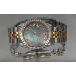 Orologio Rolex Datejust da 3,5 carati con lunetta di diamanti personalizzata bicolore IMPOSTAZIONE RAPIDA
