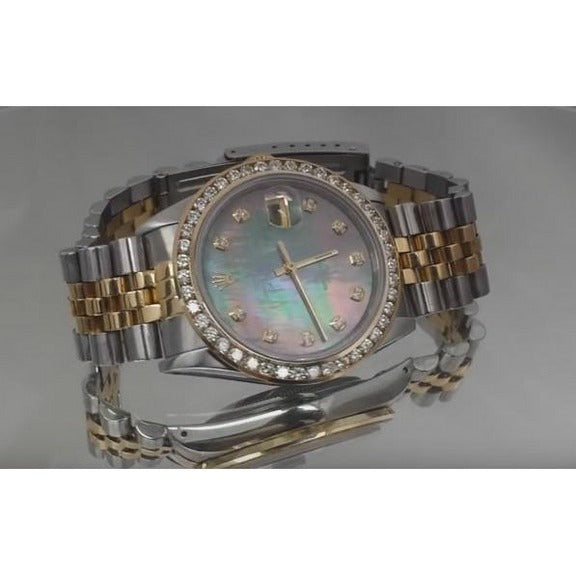 Orologio Rolex Datejust da 3,5 carati con lunetta di diamanti 