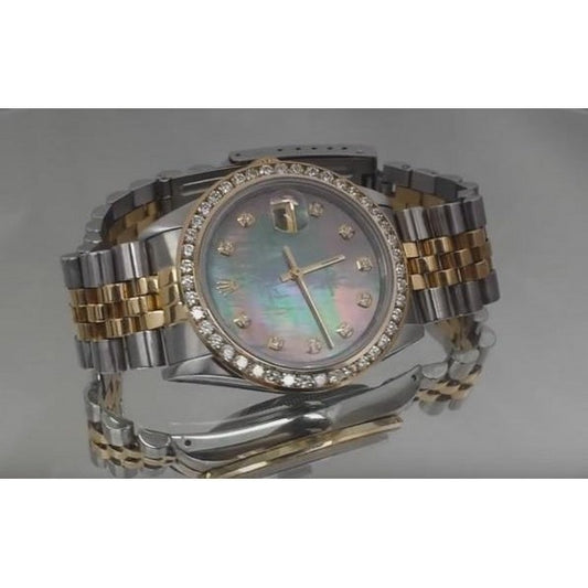 Orologio Rolex Datejust da 3,5 carati con lunetta di diamanti 