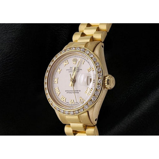 Orologio Rolex Datejust da donna con lunetta