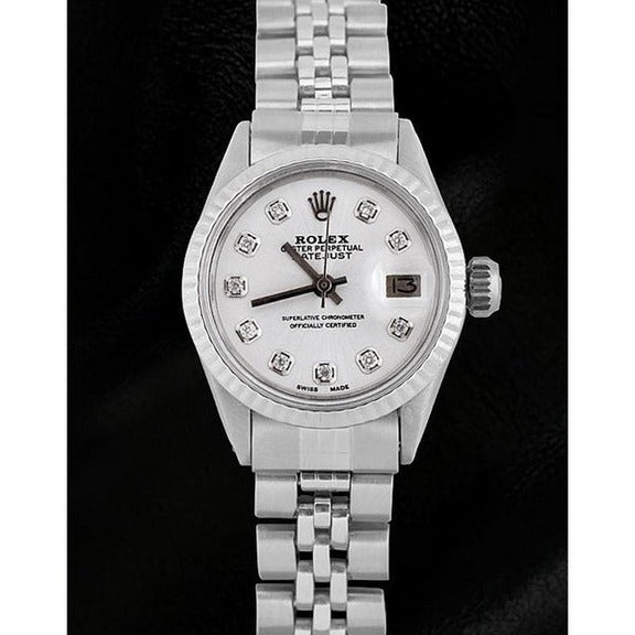 Orologio Rolex Datejust da donna in acciaio inossidabile