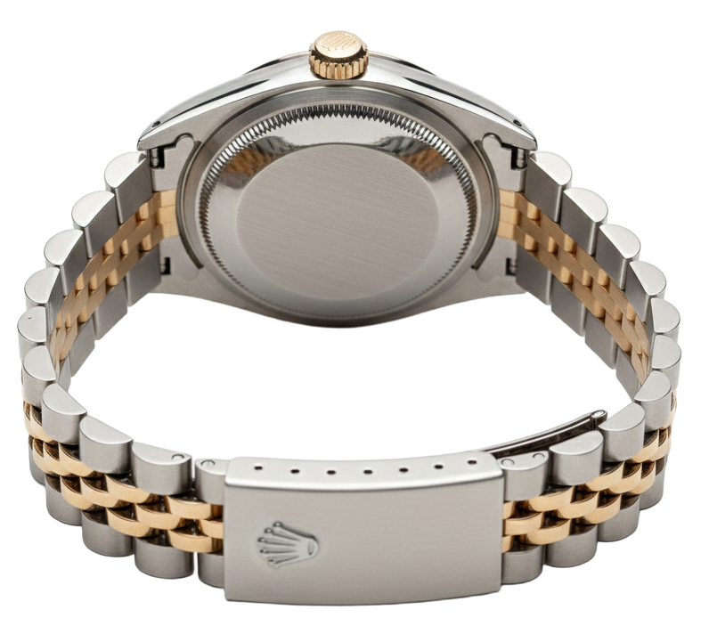 Orologio Rolex Datejust da donna, quadrante romano bicolore grigio