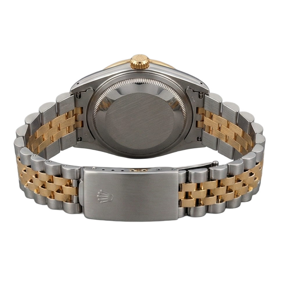 Orologio Rolex Datejust di medie dimensioni 31 mm bianco madreperla quadrante diamanti lunetta diamanti bracciale giubileo acciaio inossidabile e oro