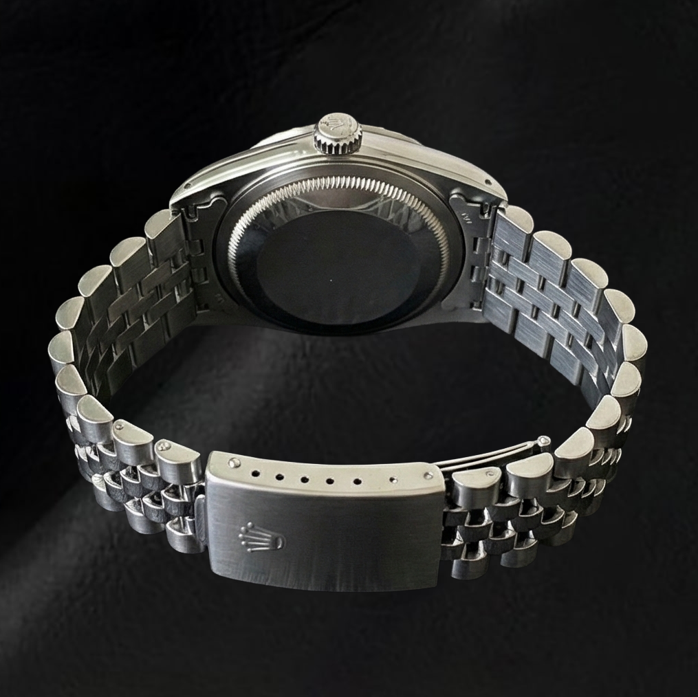 Orologio Rolex Datejust in acciaio inossidabile con quadrante blu da 36 mm