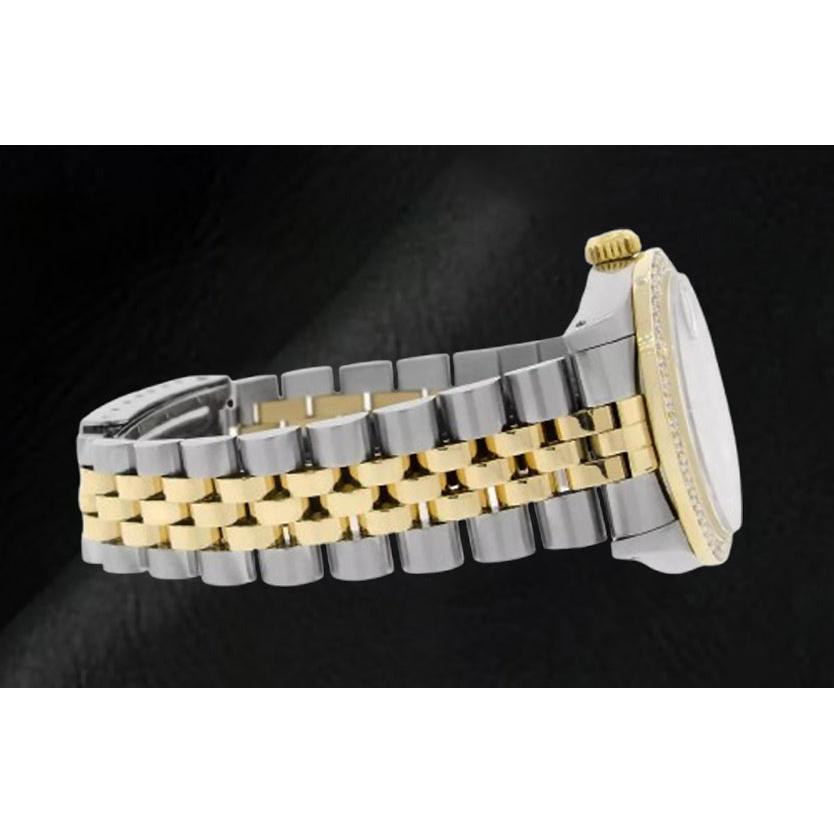 Orologio Rolex Datejust in madreperla rosa con quadrante in diamanti, 31 mm, bicolore