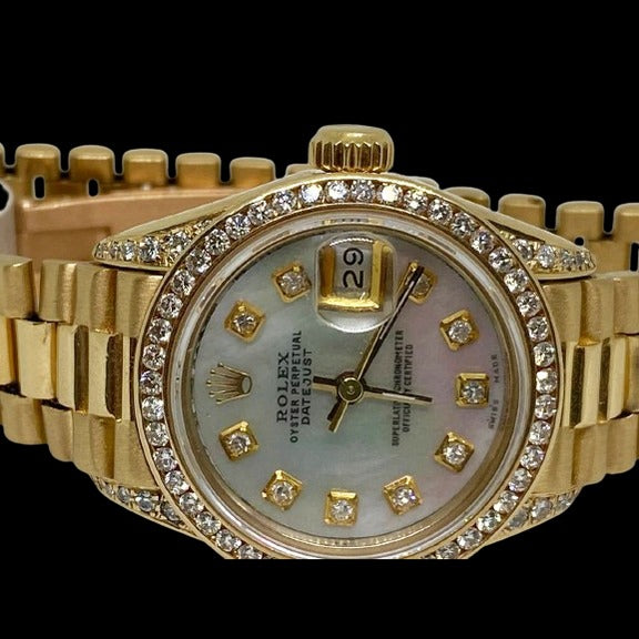 Orologio Rolex Datejust in oro giallo con quadrante 