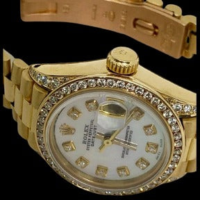 Orologio Rolex Datejust in oro giallo con quadrante 