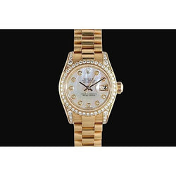 Orologio Rolex Datejust in oro giallo con quadrante con lunetta in diamanti President