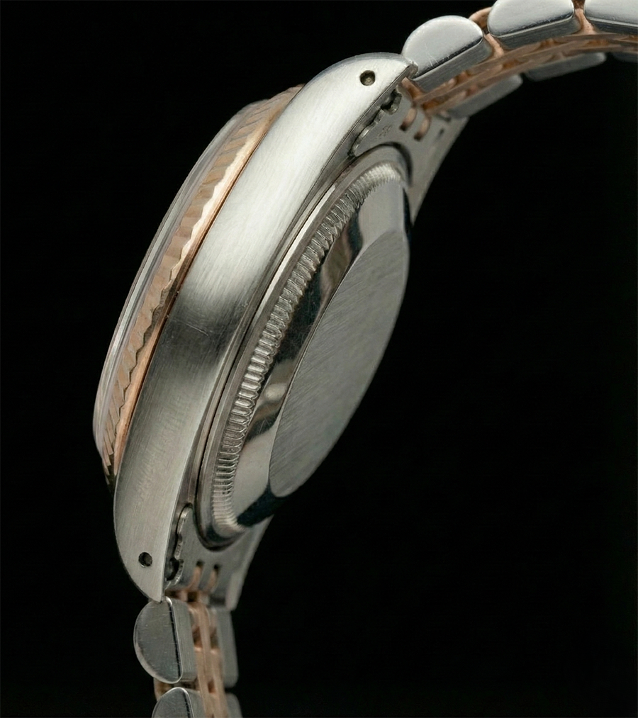 Orologio Rolex Datejust in oro giallo da donna con quadrante arabo perpetuo in acciaio inossidabile