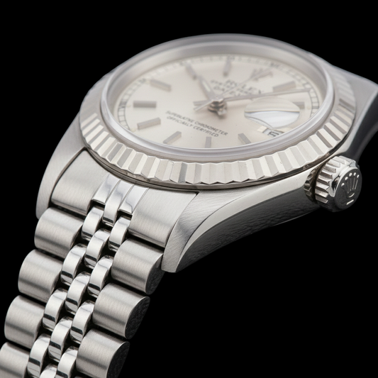 Orologio Rolex Datejust quadrante argento 31 mm in acciaio inossidabile