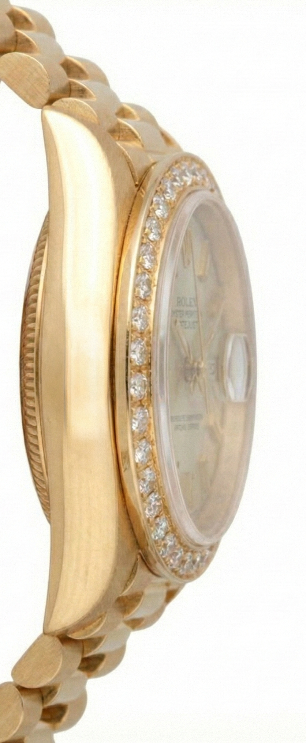 Orologio Rolex Datejust stile presidenziale Orologio con lunetta in diamanti color avorio