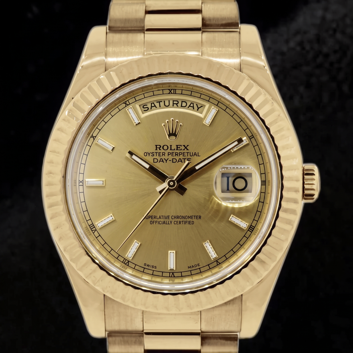 Orologio Rolex Day Date 2 da Uomo 41 mm con Quadrante Champagne in Oro Giallo