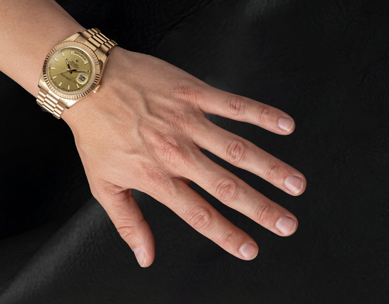 Orologio Rolex Day Date 2 da Uomo 41 mm con Quadrante Champagne in Oro Giallo