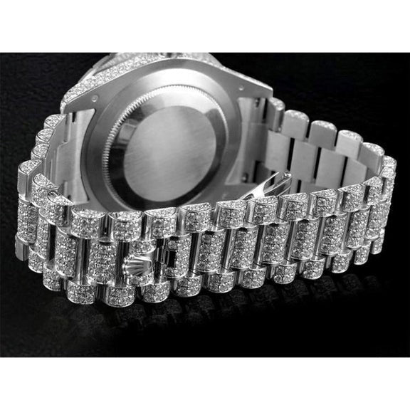 Orologio Rolex Day Date 2 da uomo da 41 mm quadrante in oro bianco con diamanti