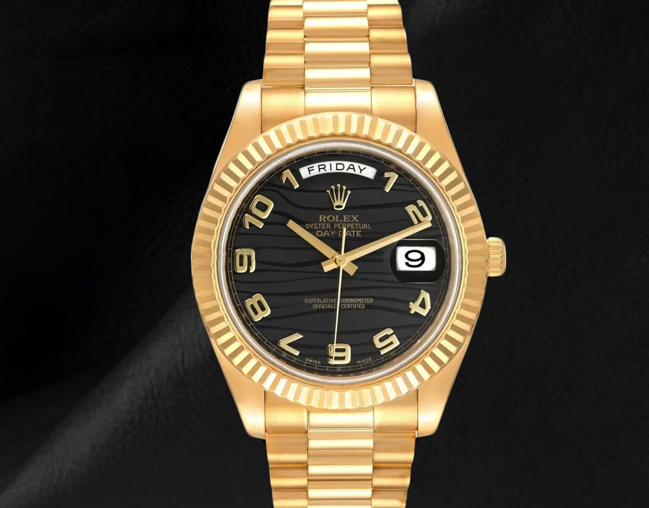 Orologio Rolex Day Date II 41 mm da Uomo, Lunetta Bombata, Oro Giallo