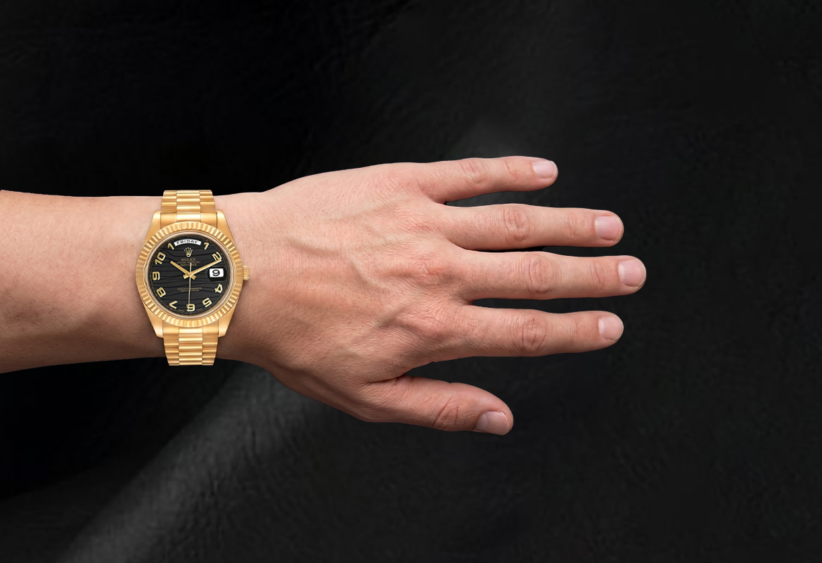 Orologio Rolex Day Date II 41 mm da Uomo, Lunetta Bombata, Oro Giallo