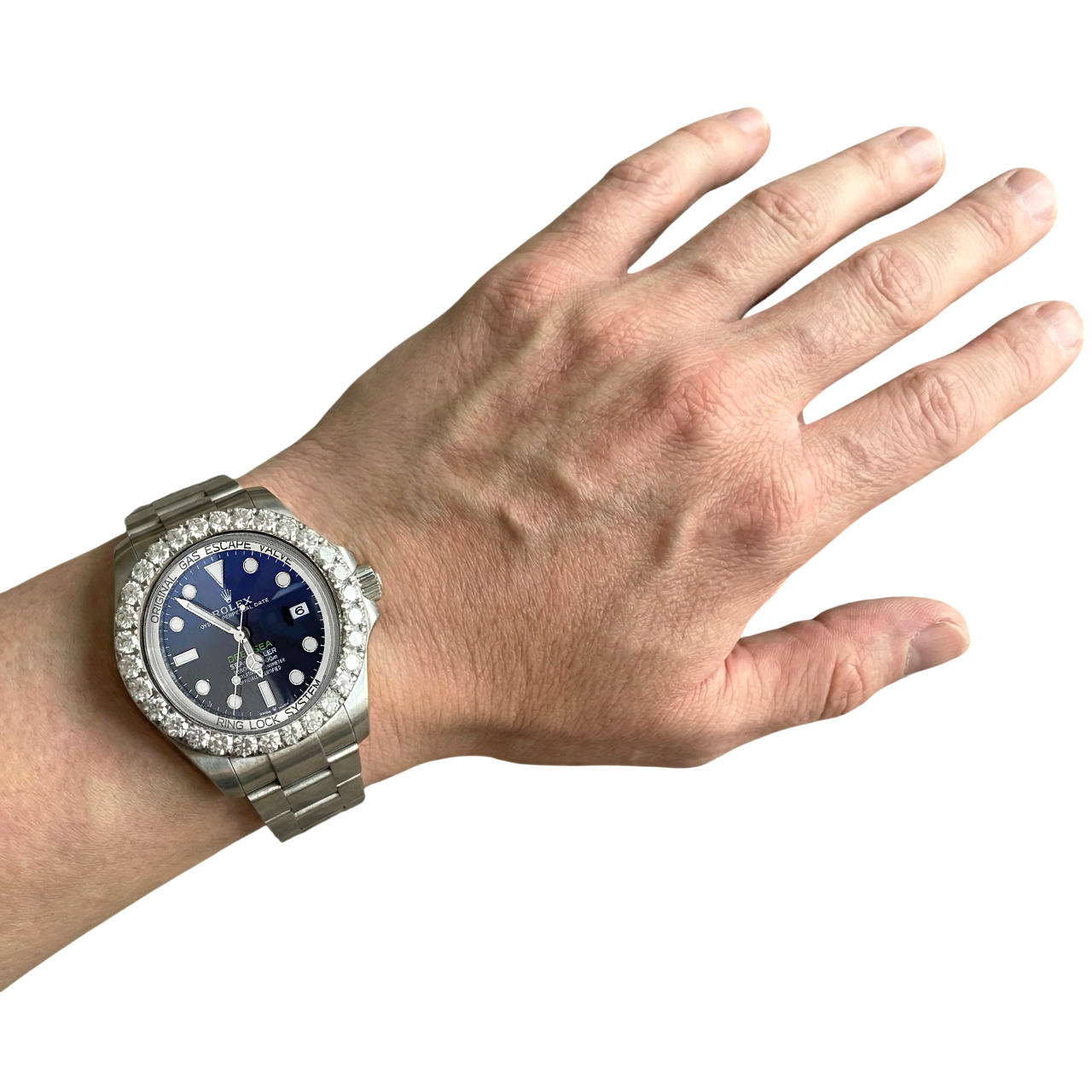 Orologio Rolex Deepsea Sea-Dweller da 44 mm con lunetta in diamanti da 8 carati