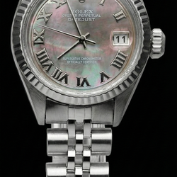 Orologio Rolex Giubileo in acciaio inossidabile con quadrante grigio romano