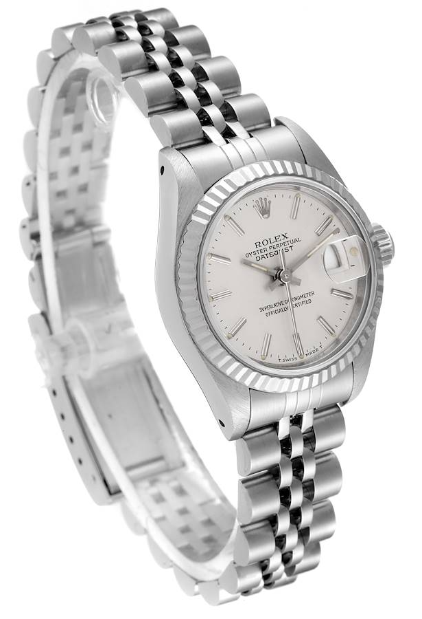 Orologio Rolex Lady-Datejust 26 mm in acciaio inossidabile con quadrante argento