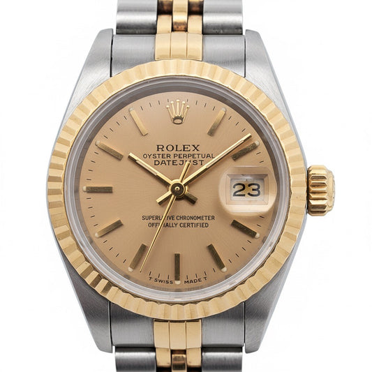 Orologio Rolex Lady-Datejust 26 mm quadrante champagne Stick bicolore P1