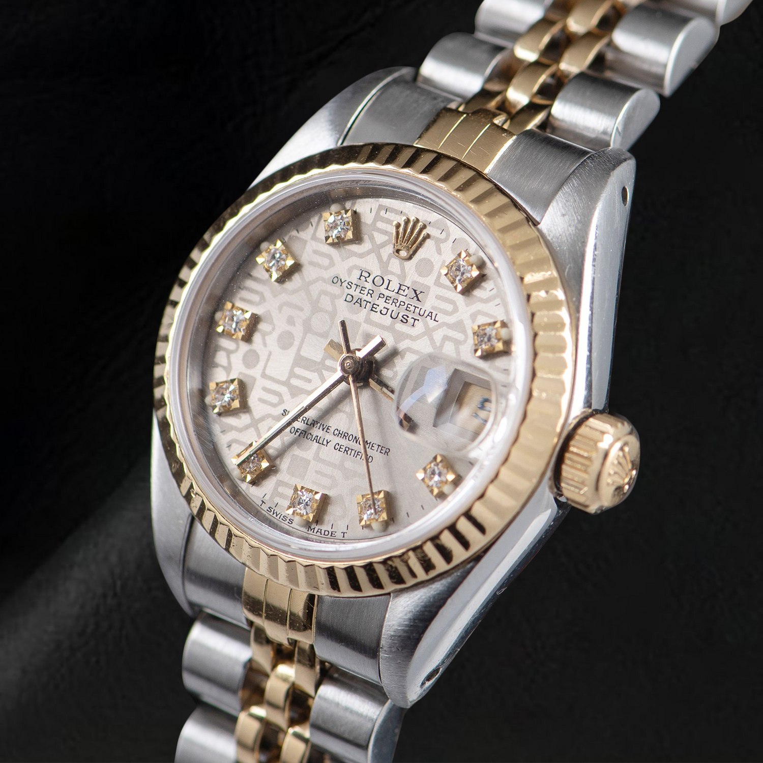 Orologio Rolex Lady Datejust 26 mm quadrante bicolore argento e diamanti Jubilee